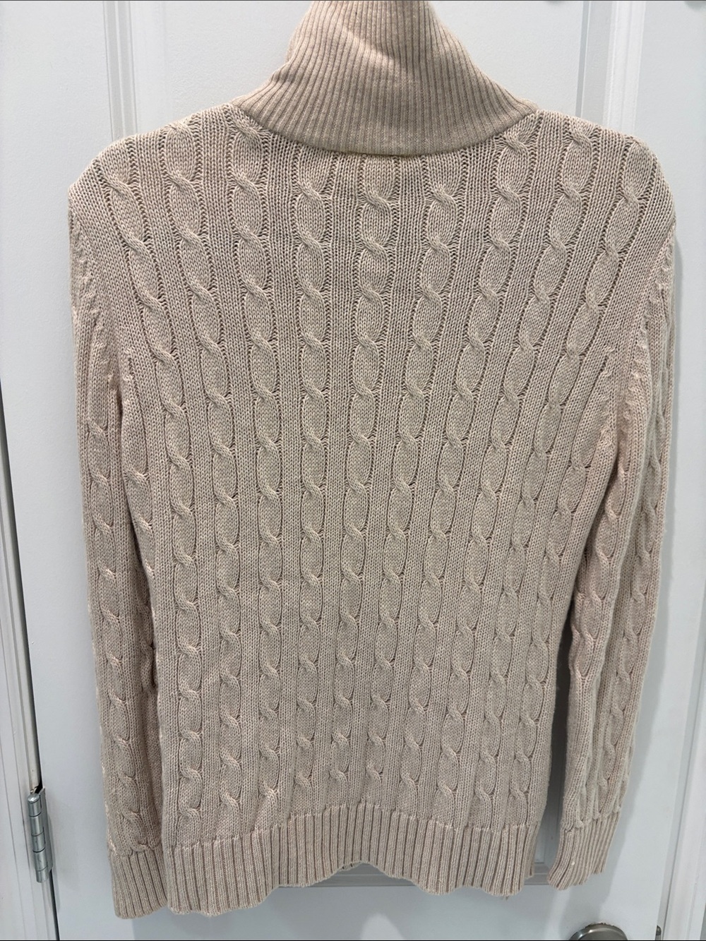 Lacoste Beige Cable-Knit Button Cardigan - Picture 7 of 7